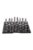 SODEF Black Nickel Metal Chess Set with Refined Pieces and Durable Board 14.2×14.2×7.1 Inches
