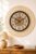 SODEF Bohemian Rattan Frame Wall Clock 16.9 inches Decorative Living Room Clock Silent Non-Ticking Mechanism Modern Scandinavian Home Accent White/ – White/Natural