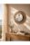 SODEF Coastal Coral Design Wall Clock 16.9 inches Modern Summer Decor Silent Non-Ticking Mechanism for Living Room Beach House Entryway Accent – White