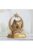 SODEF Custom Gold Wolf Moon Desk Nameplate 10.2 in Height Handmade with Clock and Personalized Name for Office Decor