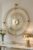 SODEF Gold Metal Wall Clock 19.7 x 23.6 in Modern Design with LED Light Real Glass Mirror Effect Quartz Movement for Living Room – Gold Transparent