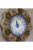 SODEF Handmade Hatem Enamel Wall Clock 15 inches – Traditional Persian Wood Inlay Decorative Wall Art with Minakari – Beige Round Clock for Living Room