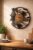 SODEF Modern Cafe Wall Clock 18.9 x 18.9 inches Black MDF Wood Silent Sweep Movement for Kitchen Restaurant Home Decor Battery Operated – Black