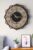 SODEF Modern Decorative Wall Clock 18.9 in Large Diameter Black Oak Wood with Silent Sweep Movement for Living Room, Office, Entryway, Kitchen – refined Home Decor Accent – Black-Oak