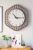 SODEF Modern Decorative Wood Wall Clock – 18.9 in Silent Mechanism, Black and White Design for Living Room and Office – Battery Operated – Bohemian Style – Brown-White