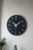 SODEF Modern Wood Wall Clock with Silver Mirror Accent – 18.9 in Diameter – MDF Material, Brown & Black Finish, Silver Hands, Silent Mechanism – Contemporary Round Design for Home Decor – Black Deer