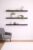 SODEF Set of 3 Large Floating Wall Shelves 35.4 in Width Black MDF with Hidden Mounts for Books and Decor