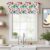 SODIKA Colorful Cartoon Jigsaw Kitchen Valances for Windows, Rod Pocket Short Window Treatment, Red Green Yellow Heart Stars Curtain Valances for Bathroom Living Room 1 Panel 60 x 18 Inch