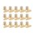 SOESFOUFU 15pcs Magnetic Clip Magnets for Fridge Door and Office Cubicle, Holding Force Stainless Steel Refrigerator Magnet Clips in Golden Color for Notes and Plans