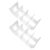 SOESFOUFU Acrylic Shoe Rack Organizer 4 Sections Stackable 2pcs