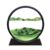 SOFLIY 3D Dynamic Sand Art Liquid Motion, Moving Sand Art Picture Round Glass 3D Deep Sea Sandscape in Motion Display Flowing Sand Frame Relaxing Desktop Home Office Work Decor (Green, 12″)