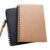 Softcover spiral-bound blank notebook set (2 units) (brown,180/120mm)