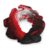 Soft Red Black White Abstract Chiffon Scrunchies for Women