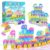 Soft Train Building Blocks with Wheels, 42 PCS Montessori Sensory Stacking Blocks, Toddler Learning Toy with Station, Squeezable, Stretchable & Stackable Tactile Toys, Preschool Creative Play for Kids