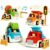 soi-meme 4 Pack Car Toys for Toddler 1-3 Year Old Boys,Push-and-Go Friction Powered Cars with Lights & Music,Truck Roadblock Toys Set,Gifts for 1+ Year Old Baby Boy Girl