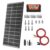 Solar Bifacial Panel Kit, Including high-Efficiency Solar Panels, Z-Shaped mounting Brackets, a smart Solar System Controller, and a PV System Extension Cable Set（1panel