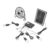 Solar Generator Solar Fan Kit with 3 Lamps & Portable Solar Panel for Outdoor