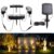 Solar Spot Lights Outdoor, 16 LED Solar Powered Landscape Spotlights Waterproof,3-in-1 Installation (Stake/Tie/Mount) for Trees, Garden, Yard, Flag, House, Statue