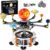 Solar System Building Set with Light, Electric STEM Toys Age 8+,1282pcs