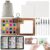 Soleeya 15 Grids Mini Watercolor Paint Set, Portable Travel Kit with Palette, Sketchbook, Pens, Paints for Beginners and Artists