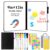 Soleeya Double-Sided Magnetic Dry Erase Notebook, 9 x 12in Portable White Boards Dry Erase, Foldable Whiteboard Reusable Notebook, Dry-Erase Notebooks with 6 Dry-Erase Pens, School, Office, Meetings
