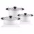 Solid 6 Piece Cookware Set Kitchen Utensils Cooking Pots and Pans Set Non-Stick Stainless Steel Kitchen