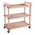 Solid Beechwood Art Cart Storage Organizer with Caster Wheels (3 Floors)