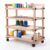 Solid Beechwood Art Cart with Casters, Large Capacity Studio Storage Trolle
