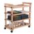Solid Beechwood Art Cart with Caster Wheels Rolling Studio Storage