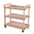 Solid Beechwood Rolling Studio Taboret with Caster Wheels