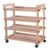Solid Beechwood Rolling Studio Taboret with Caster Wheels (4-Tier/3-4