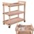Solid Beechwood Rolling Utility Studio Taboret with Caster Wheels (3