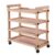 Solid Beechwood Rolling Utility Studio Taboret with Caster Wheels Studio