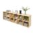 Solid Wood Bookshelf 12 Cubes, Floor Standing Natural Wood Storage Shelf