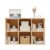 Solid Wood Cube Bookcase, 11×11″ Floor Standing Display Shelf Unit (6 Cube)
