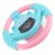 Solinder Interactive Baby Copilot Steering Wheel Tool for Imaginative Play, Enhance Music Sense, Suitable for Babies, Comes with 1 X Sucking Cup (Pink and Blue)