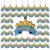 Solsew 100 Pcs Perfect Attendance Awards, Silicone Reward Tags with Chains