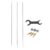 SOLUSTRE Airbrush Needle and Nozzle Kit with 0.3mm 0.5mm 0.8mm Replacement Parts, Compact and Portable Airbrush Accessories Set for Crafts and Model Painting with Cleaning Tools