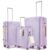 Somago Carry on Luggage with Cup Holder, Expandable 25% Capacity Suitcase with Shock-Absorbing Braking Spinner Wheels Hardside Suitcase with TSA Lock (Light Purple, 3 PCS Set (20in/24in/28in))