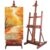 Somime Beechwood H-Frame Artist Studio Easel with Storage Drawer, Walnut