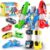 SOMMER 5-in-1 Magnetic Vehicles Toy Playset, Mix and Match STEM Stacking Assembling Car Kit with Storage Box, Transform into Robot, Birthday Gift for Toddler Kids 3 4 5 6 7 Year Old Boys Girls