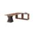 SONGCHAO Corner Desk Simple Chinese Solid Wood Furniture, Large Board Table with Tea Side Cabinet for Home Living Room, Suitable for Company Office and Making Computer Desk