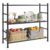 SONGMICS 3-Tier Storage Rack, Steel Wire Shelving Unit, Sturdy Organizer Shelf with Easy Assembly, 31.5 x 11.8 x 30.5 inches, Matte Black, for Kitchen Bedroom, Dacey-Old Collection UBSC283BD01
