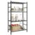 SONGMICS 4-Tier Storage Shelves, Steel Shelving Unit, Sturdy Organizer Rack, 23.6 x 11.8 x 43.7 Inch, Matte Black, for Kitchen and Living Room, Dacey-Old Collection UBSC264BD01