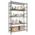 SONGMICS 5-Tier Storage Shelves, Adjustable Metal Wire Shelving Unit, Heavy Duty Utility Rack for Kitchen, 31.5 x 11.8 x 56.7 Inches, Matte Black, Davian Collection UBSC285BD01