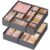 SONGMICS Drawer Organizer, Dresser Drawer Organizers, Set of 12, Foldable Fabric Storage Bins for Socks, Underwear, Bras, Ties, Scarves, Slate Gray URDZ006G03