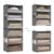 SONGMICS Hanging Closet Organizer, 6-Tier Fabric Storage Shelf, Separable Closet Hanging Shelf with Side Pockets, Foldable, Metal Hooks and Bamboo Inserts, Dove Gray URCH007G01