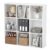 SONGMICS HOME Bookshelf, Storage Shelf with 9 Open Compartments, Bookcase Organizer Unit for Home Office, Living Room, Dining Room, White