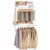 SONGMICS HOME Closet System, Closet Insert Organizer, 2 ft, Adjustable Metal Shelving Unit with 2 Hanging Rods, 2 Shelves, and Hooks, for Pantry Mudroom Garage Basement, Cloud White URGR030W01