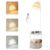 SONGMICS HOME Side Table with Floor Lamp and Storage Basket, Small Round Table Night Stand, 18.2 x 18.2 x 63.8 inches, 1-Pack, for Living Room Bedroom, Matte White ULFL004WC01SH